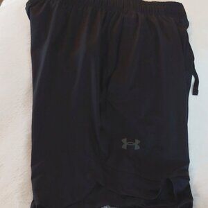 Under Armour Men's Athletic Shorts, Black, Stretching,Medium